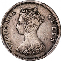  1864年香港维多利亚一毫，PCGS VF35，#46484186，不论任何评级皆為罕品