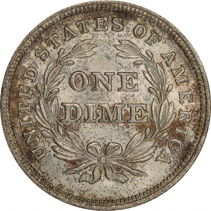  1837年坐像女神10美分 PCGS MS 65 1837 Liberty Seated Dime
