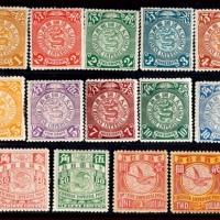  1901-10年伦敦版无水印蟠龙新票全套20枚