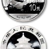  2014年熊猫纪念银币1盎司 NGC MS 70