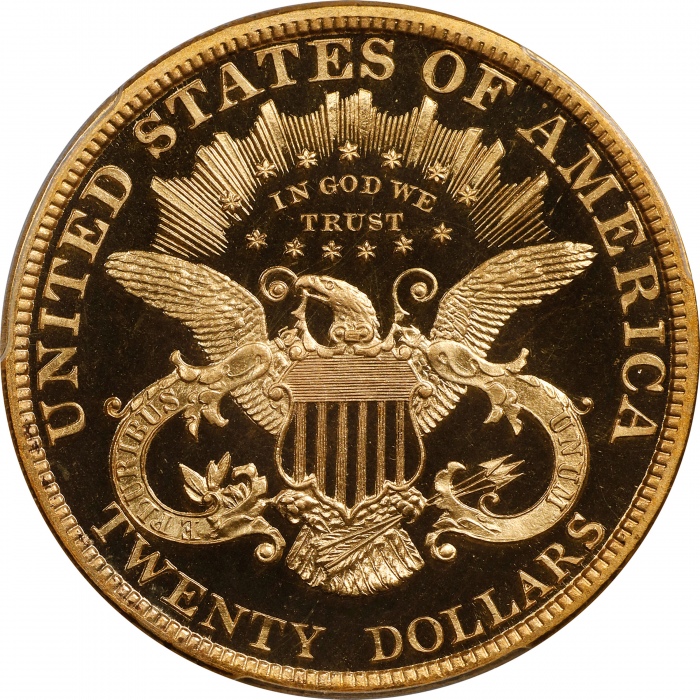  1886年自由像双鹰金币  PCGS Proof 67 1886 Liberty Head Double Eagle