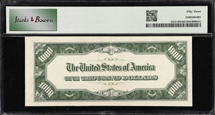  1934A1000美元圣路易斯 PMG  AU 53 1934A $1000 Federal Reserve Note