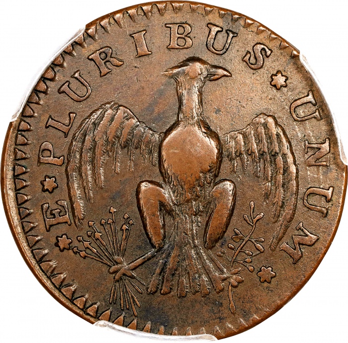  1786年哥伦比亚铜币 PCGS XF 45 1786 Immunis Columbia Copper