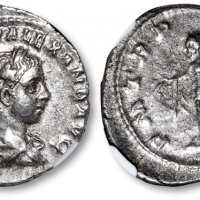  公元222-235年罗马帝国“皇帝亚历山大·塞维鲁像”迪纳里银币一枚，NGC Ch VF（4972149-014）