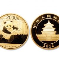  2014年熊猫纪念金币5盎司 完未流通