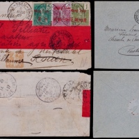  1907年蒙自寄国际封2件