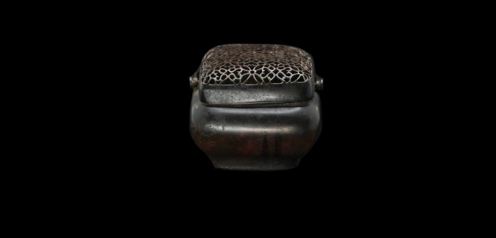  清银制香熏炉上庆云珍款 