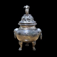  明铜制手炉张鸣岐款 闻德评级