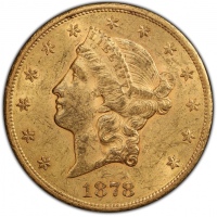  1878-CC自由像双鹰金币 PCGS AU 58 Liberty Head Double Eagle