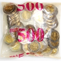  1995年香港10元50枚一组，面值500元，UNC，存於原封套 Hong Kong, a bag of 50x $10, face value $500, 1995, uncirculated, i