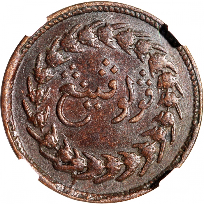  1828年滨城1/2 pice，NGC AU-Details有环境损害，#3959760-018 Malay Pennisula, Penang, 1/2 pice, 1828, (Prid-21),