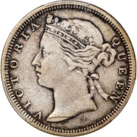  1880-H及1881年香港维多利亚二毫一对，分别评PCGS VF35及XF Detail (有清洗)， #46484212，#46484274