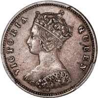  1877-H香港维多利亚一毫，PCGS AU50，#46484360