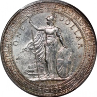  1930英国贸易银元，PCGS AU Details有清洗，#45018850. Great Britain, silver trade dollar, 1930, (Prid-28), PCGS G