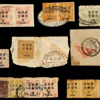  清代四川戳票剪片一组8件