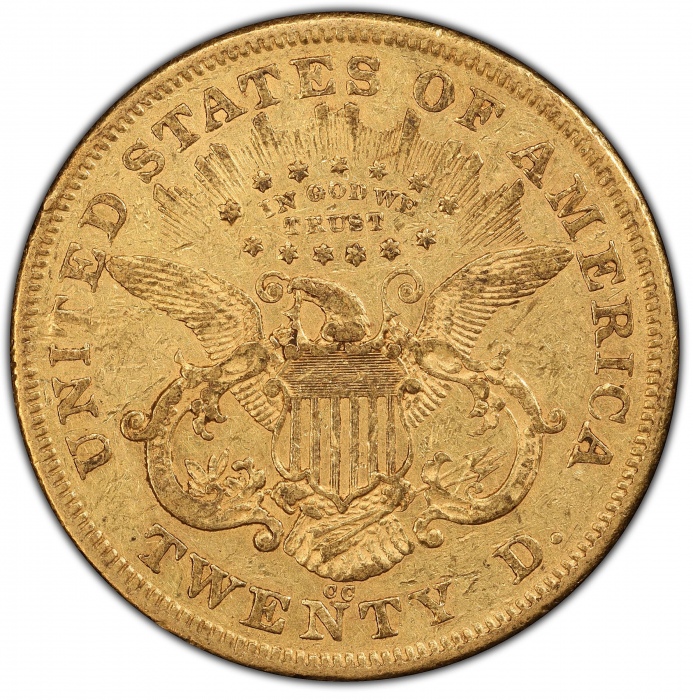  1871-CC自由像双鹰金币 PCGS XF 45 1871-CC Liberty Head Double Eagle