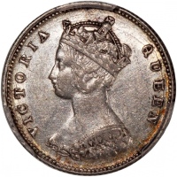  1867及1868年香港维多利亚一毫一对，分别评PCGS AU Detail (有清洗) 及XF45，#46484210，#46484205