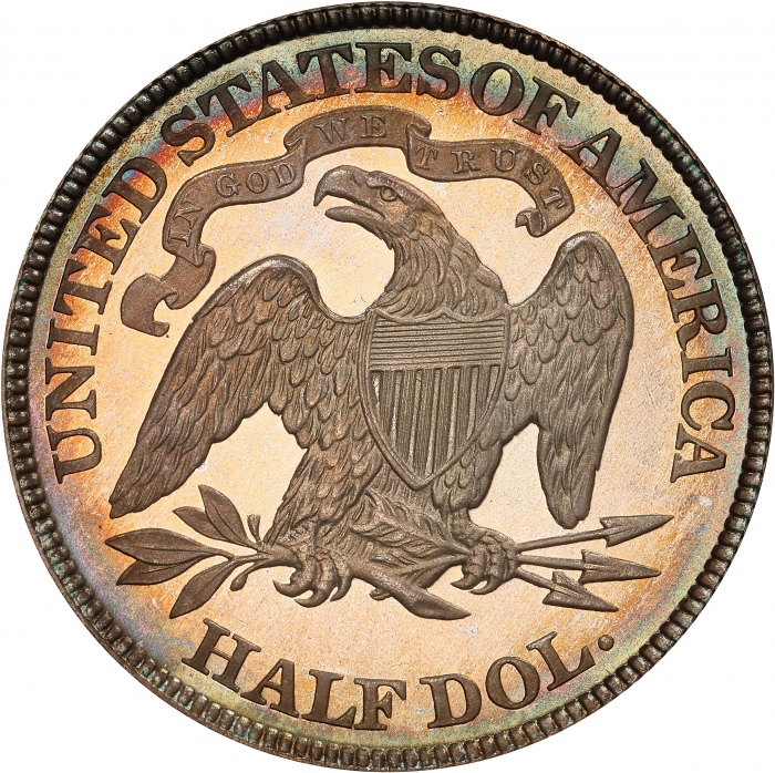  1890年坐像女神半美元 PCGS Proof 67 1890 Liberty Seated Half Dollar