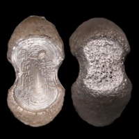  明“禄米银匠陆元年”五两型银锭 方乾评级 MS63 