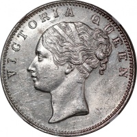  1840B英属印度1卢比，NGC MS61，#6478563-001 India, silver rupee, 1840(B), NGC MS61, #6478563-001.