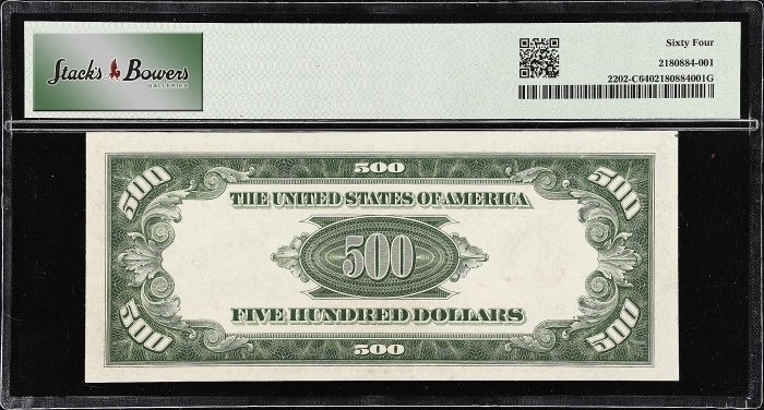  1934A500美元费城 PMG Choice Unc 64 1934A $500 Federal Reserve Note