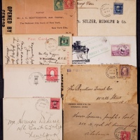  1918-36年美国客邮实寄封片一组8件