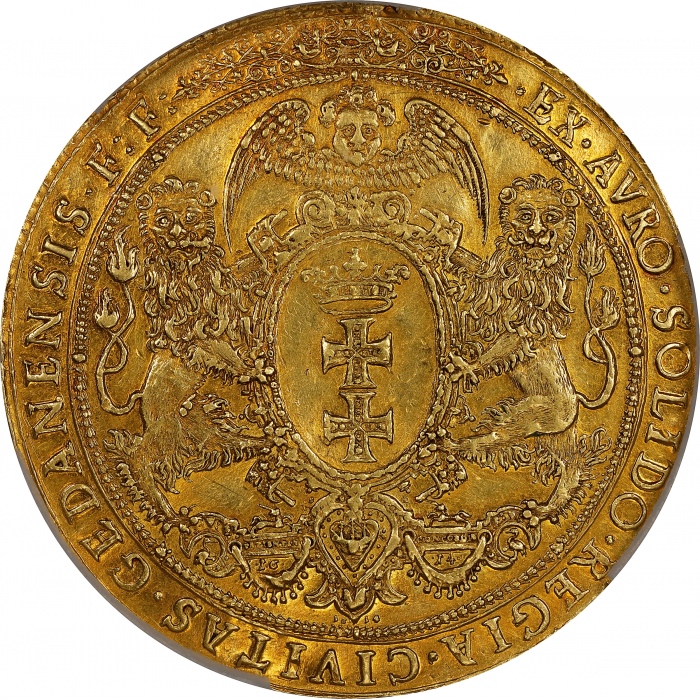 1613年波兰但泽西格蒙德三世金币 PCGS AU 55 POLAND. Danzig. Donative 10 Ducats 1613年波兰但泽西格蒙德三世金币 PCGS AU 55 POLAND. Danzig. Donative 10 Ducats