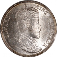  1903年香港爱德华七世五仙，PCGS MS65+，#46484391