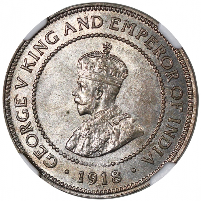  牙买加镍铜币4枚一组，包括1910年1/4便士，1918C 1/2便士，1903及1919C 1便士，分别评NGC MS65，MS63，MS64及MS64，#6376342-014, 015, 012