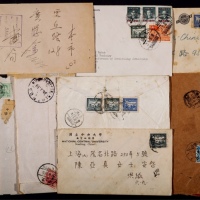  1949-50年贴解放区邮票封一组8件