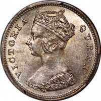  香港维多利亚钱币一对，1899年一毫及1893年二毫，分别评PCGS MS62及XF Detail (有清洗)，#46484403，#46484401