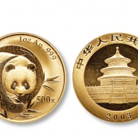  2003年熊猫纪念金币1盎司 完未流通