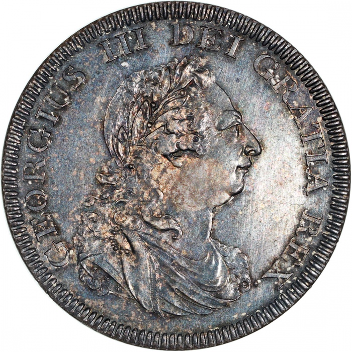  1804年英国英伦银行5先令/元银币，带深调包浆，UNC Great Britain, Bank of England dollar, silver 5 shillings / dollar, 180
