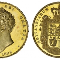  1826年英国乔治四世像金币 近未流通 George IV (1820-1830), Proof Five-Pounds