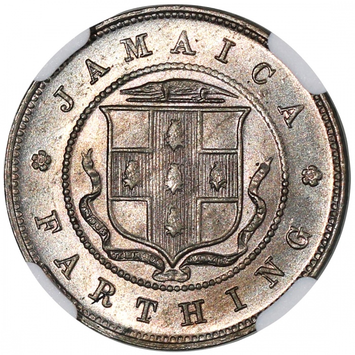  牙买加镍铜币4枚一组，包括1910年1/4便士，1918C 1/2便士，1903及1919C 1便士，分别评NGC MS65，MS63，MS64及MS64，#6376342-014, 015, 012