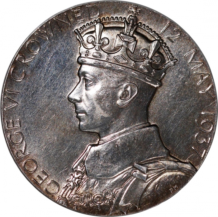  1937年英国佐治六世加冕纪念银章2枚一组，总含银量0.91安士，均EF，不带发行证书 Great Britain, a pair of George VI silver Coronation med