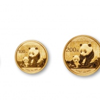  2012年熊猫纪念金币一组5枚 完未流通