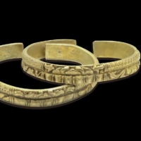  清鎏金银手镯一对 