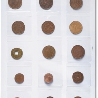  机制铜元一组共十五枚，含：宣统三年大清铜币十文铜元、光绪年造丁未大清铜币十文铜元等等；沪上藏家出品，品种繁多，品相不等，敬请预览