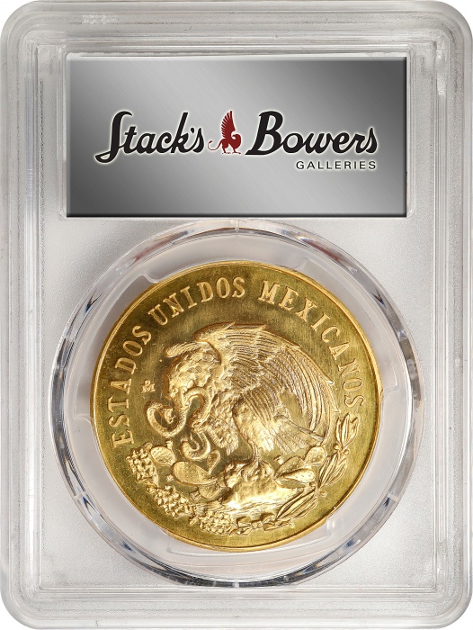  1962年墨西哥50比索 PCGS SP 66 MEXICO. Battle of Puebla/Cinco de Mayo Gold Medallic 50 Pesos