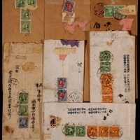  民国时期天津寄本埠各大律师红框公函封一组8件