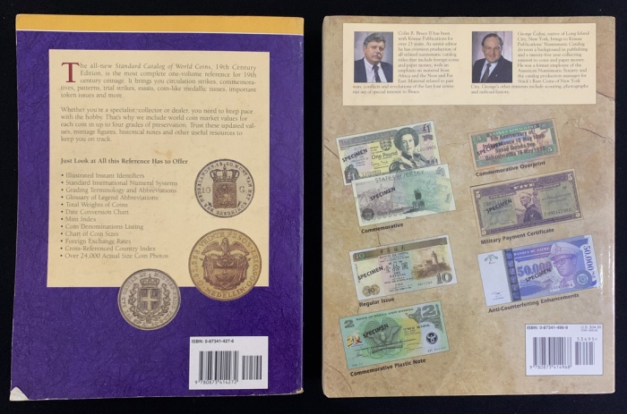  钱币参考书2册，请参考图片及英文描述