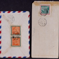  1951年昆明寄香港贴纪7原版邮票封一套2件