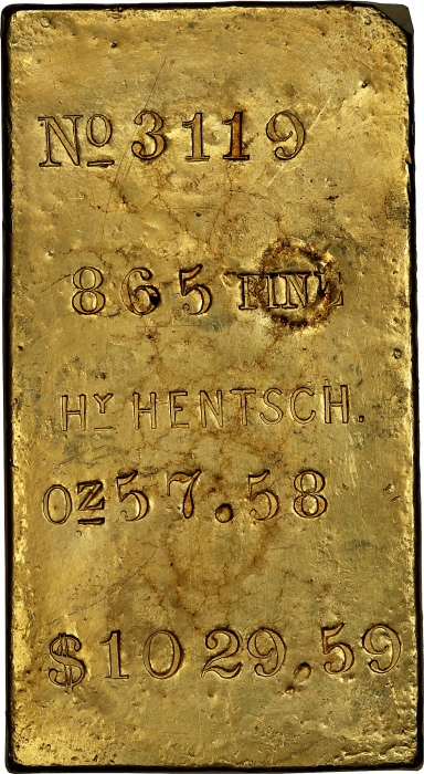 亨利亨奇矩形金锭 近未流通 Henry Hentsch Rectangular Gold Ingot 亨利亨奇矩形金锭 近未流通 Henry Hentsch Rectangular Gold Ingot