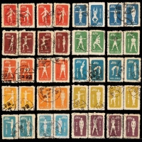  1952年特4广播体操原版旧票全套40枚