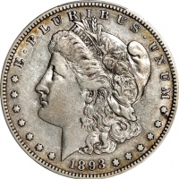  1893-S美国摩根银币 PCGS XF 45 1893-S Morgan Silver Dollar