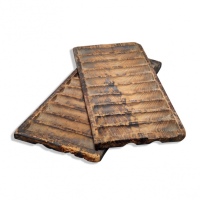  清民钱庄盛放钱币木制老托盘二件，包浆醇厚，状态自然，保存尚佳