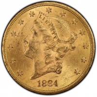  1884-CC自由像双鹰金币 PCGS MS 63 Liberty Head Double Eagle