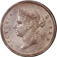  1892-H香港维多利亚半圆，PCGS AU Detail(严重清洗)，#46484200，发行仅20000枚