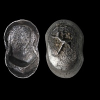  清光绪年恒月蔚山西平遥县恒裕长镜色五十两银锭 GBCA AU58